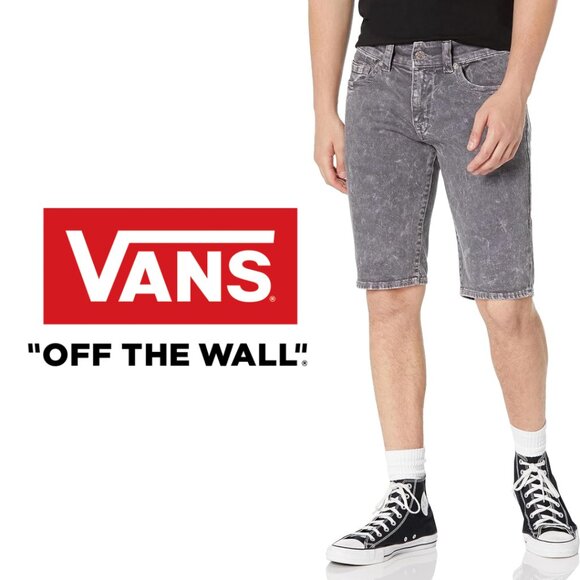 Vans Acid-Wash Denim Shorts - Size 34 - Picture 1 of 6